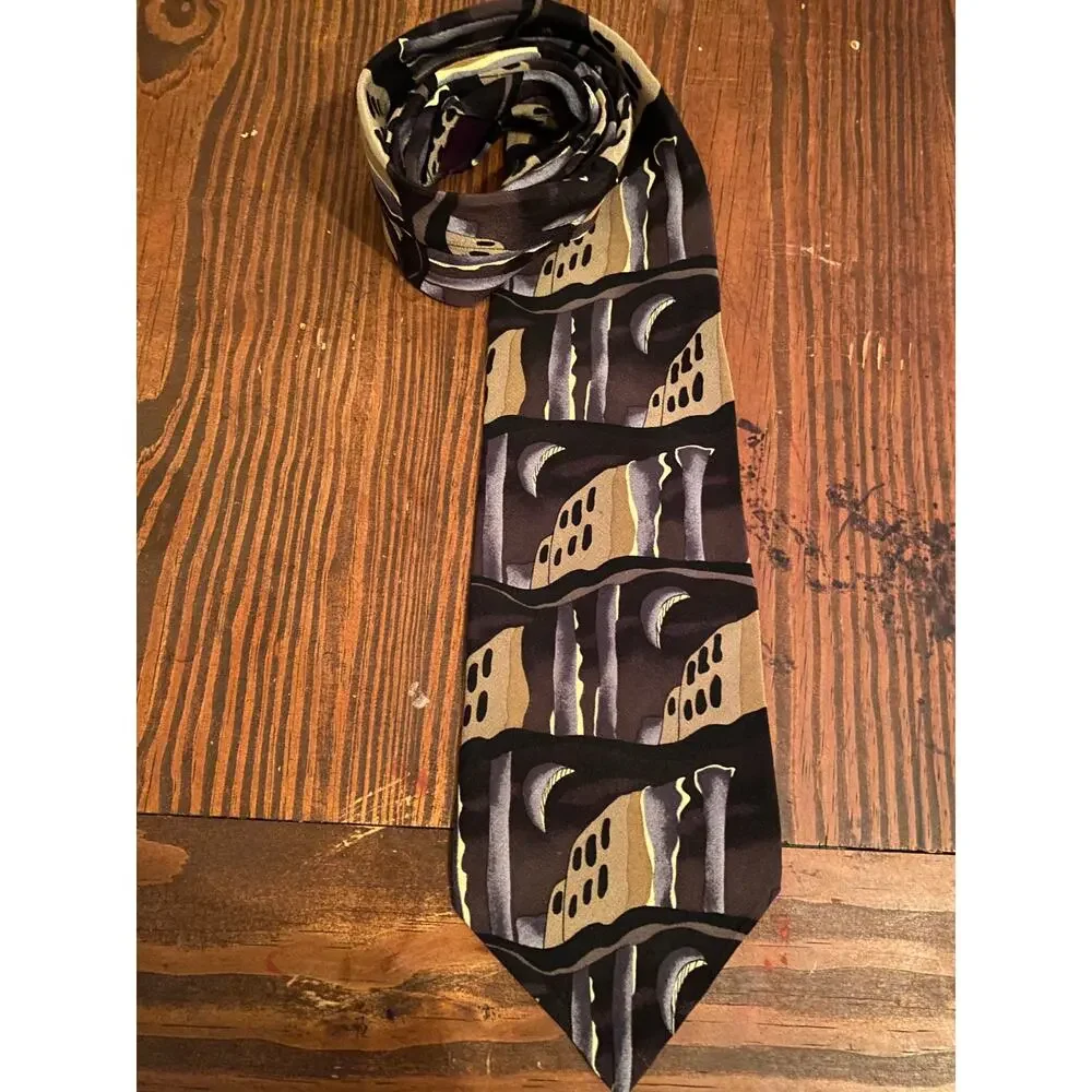Jerry Garcia Virtual Reality Collection Fourteen Silk Tie Abstract Art‎ USA